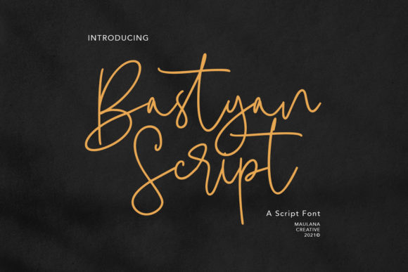 Bastyan Script: Elegant Font for Craft Projects