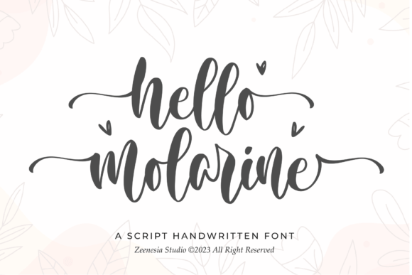 Hello Molarine Font: Elegant Script for Web Design