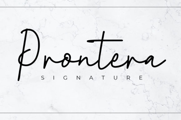 Prontera Signature: A Delicate Calligraphy Font
