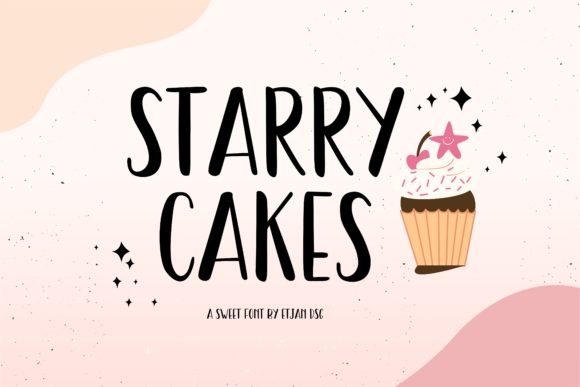 Starry Cakes: A Whimsical Font for Creative Projects